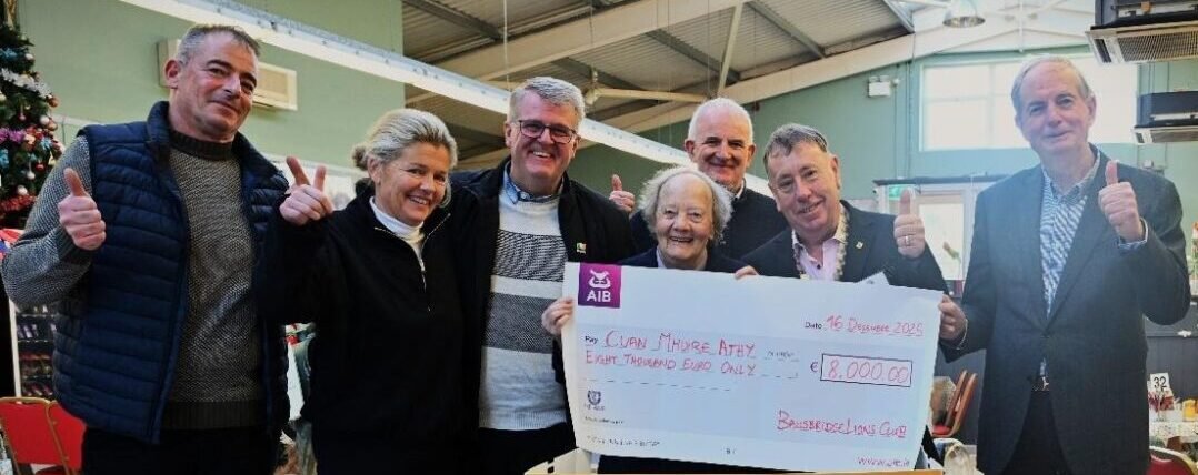 Cheque Presentation to Cuan Mhuire Athy